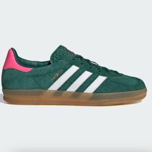 Adidas Gazelle indoor green and lucid pink
